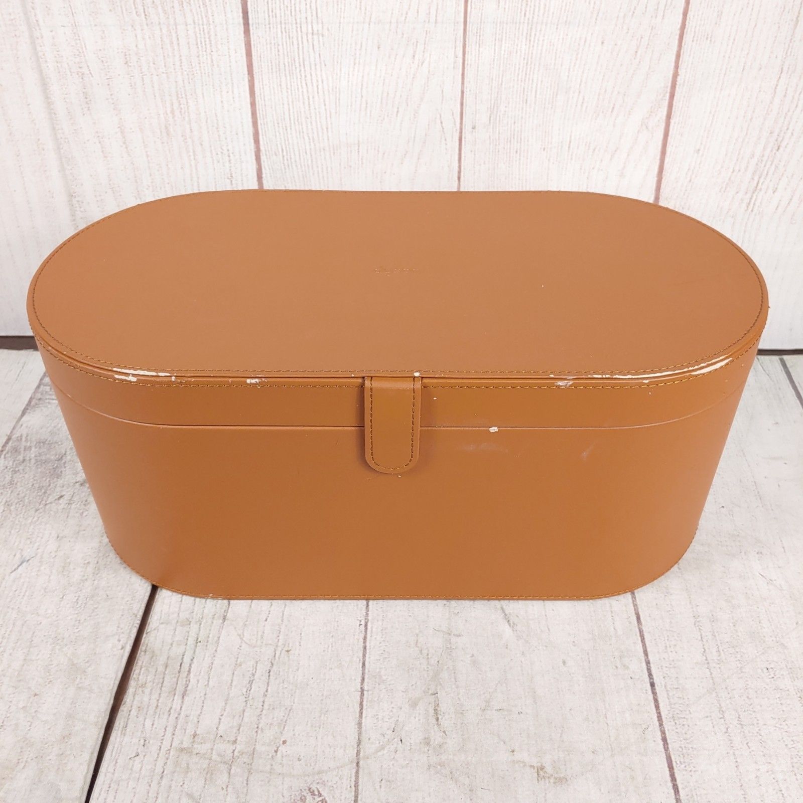 Dyson Airwrap Styler FauxLeather Case Only  Large Storage Hard Box  Tan Brown